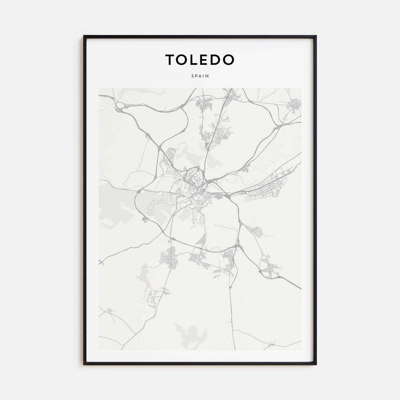 Toledo, Spain Map Portrait Poster