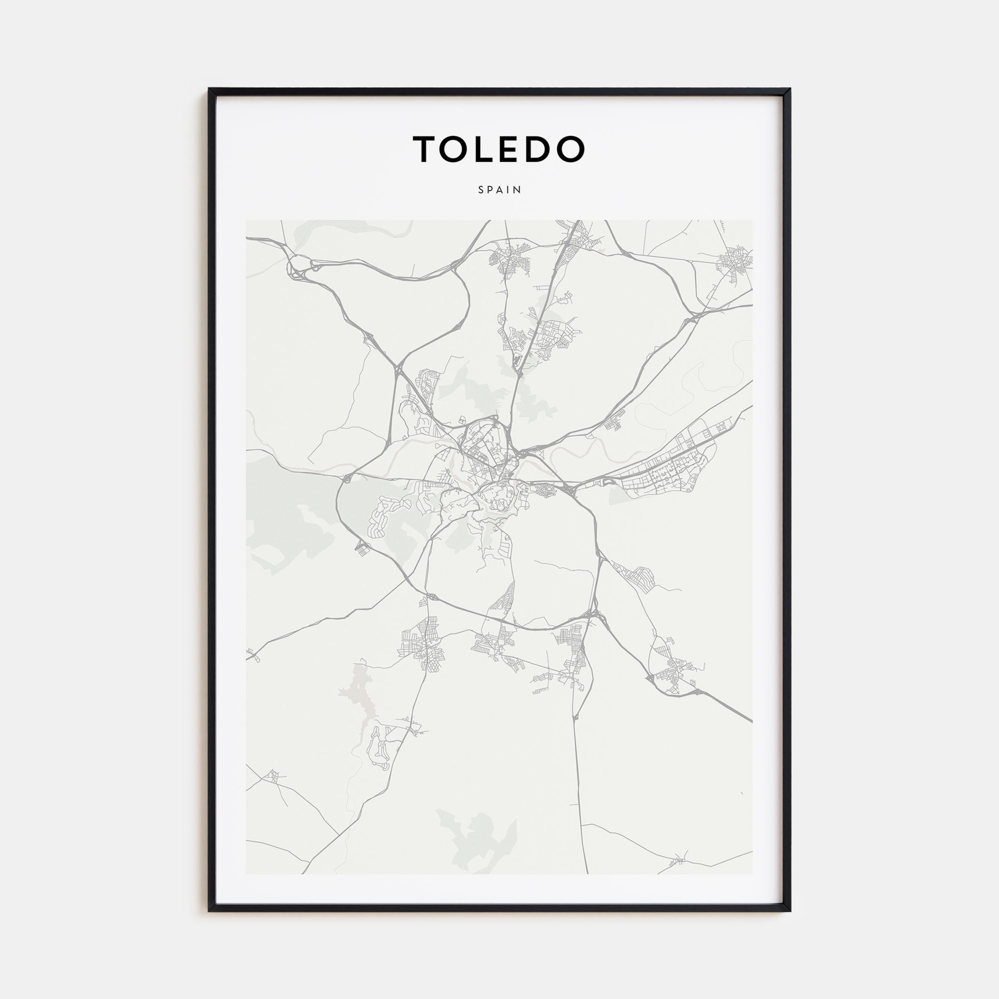 Toledo, Spain Map Portrait Poster
