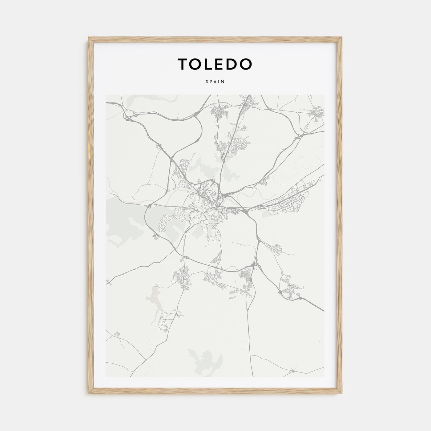 Toledo, Spain Map Portrait Poster