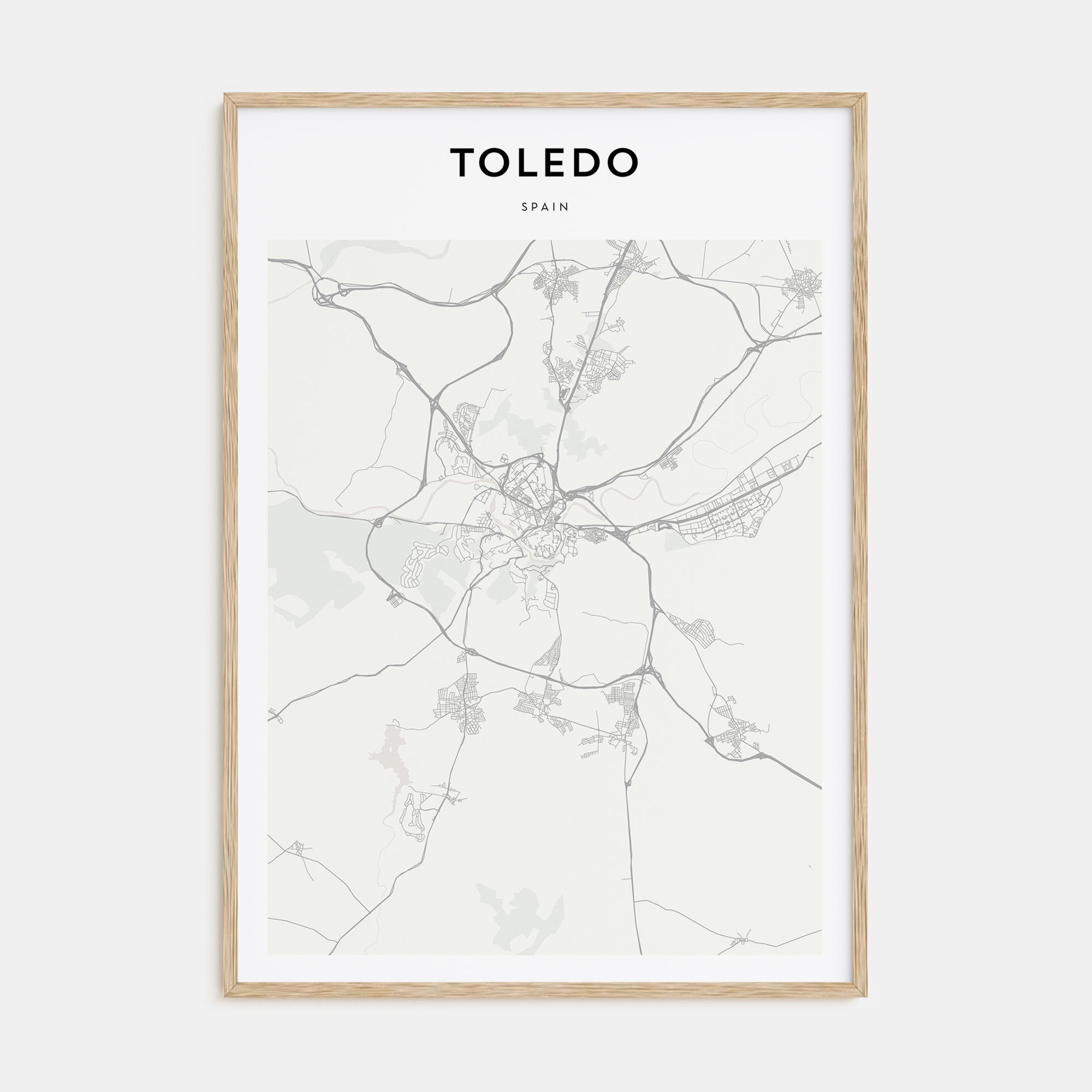 Toledo, Spain Map Portrait Poster
