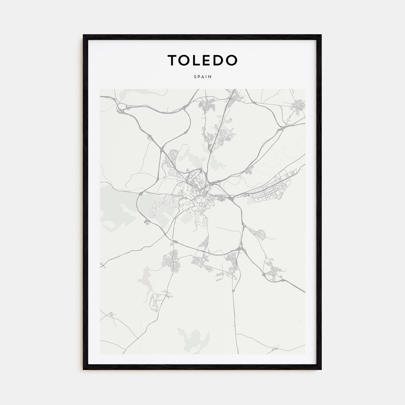 Toledo, Spain Map Portrait Poster
