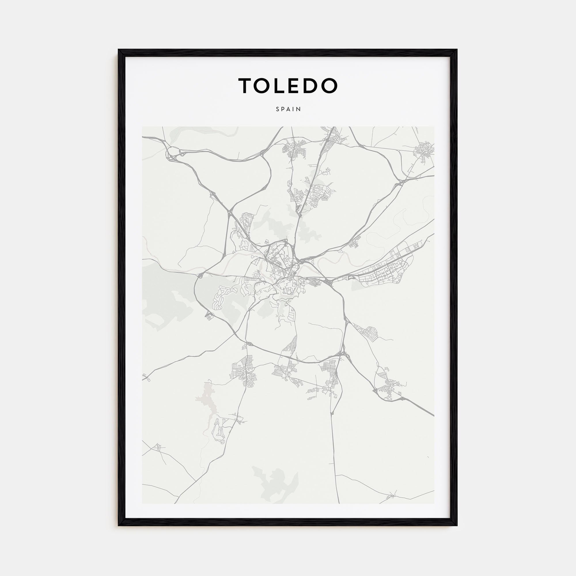 Toledo, Spain Map Portrait Poster