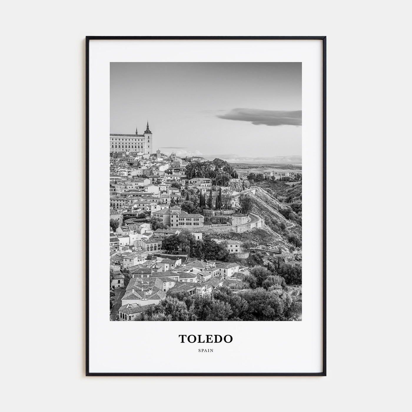 Toledo, Spain Portrait B&W Poster