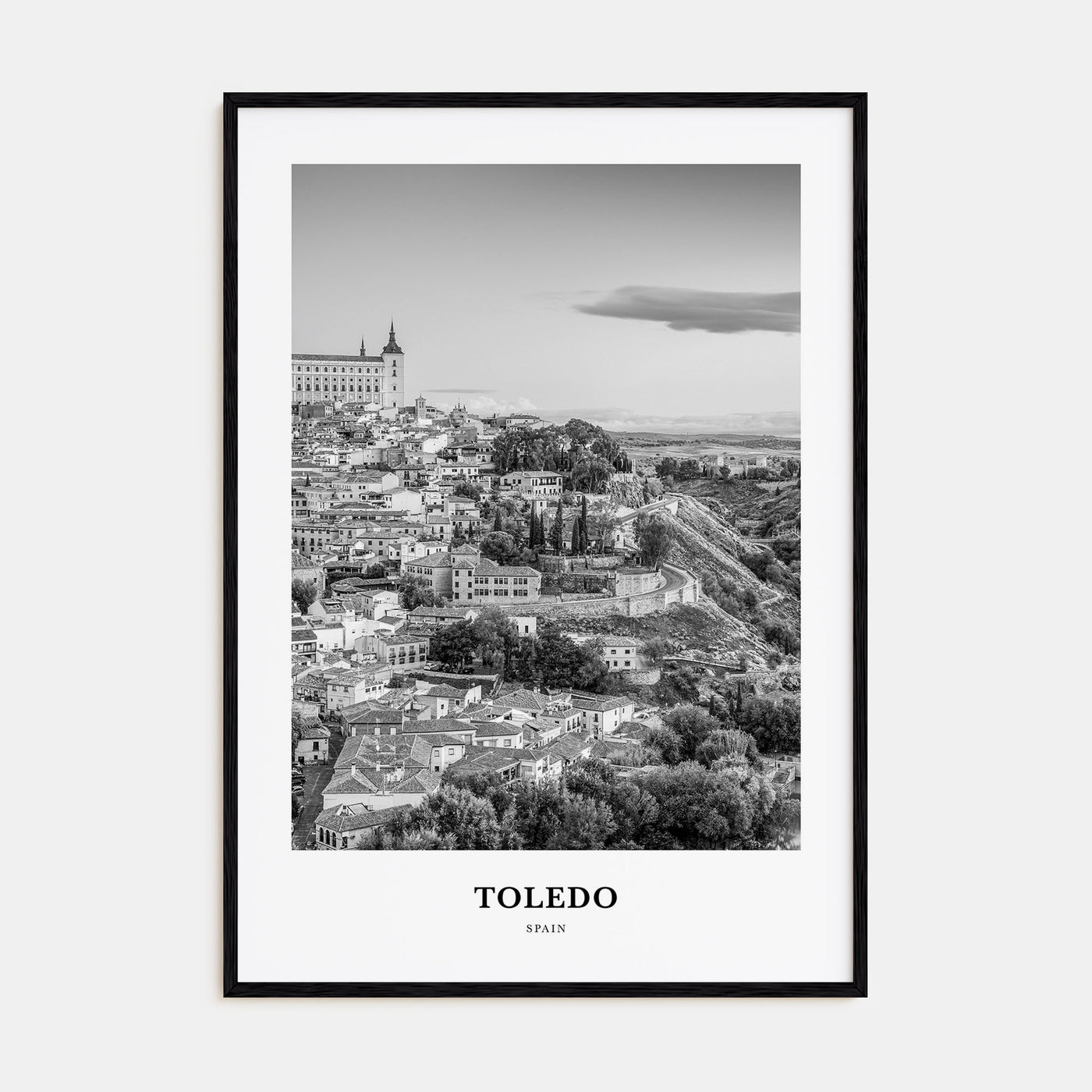 Toledo, Spain Portrait B&W Poster