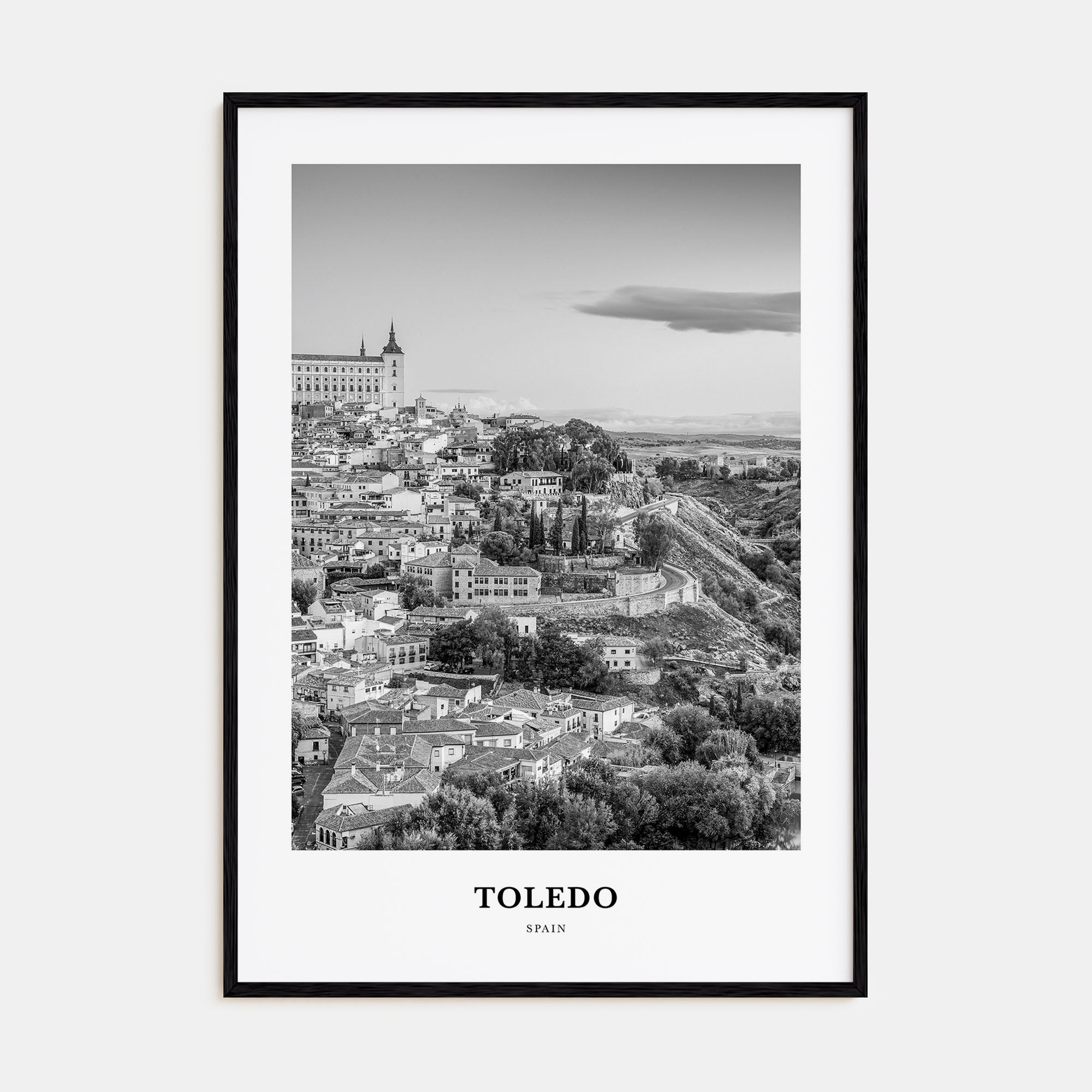 Toledo, Spain Portrait B&W Poster