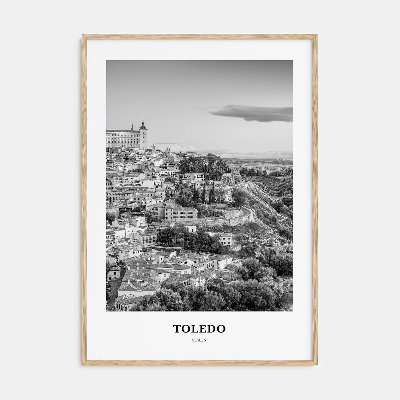 Toledo, Spain Portrait B&W Poster