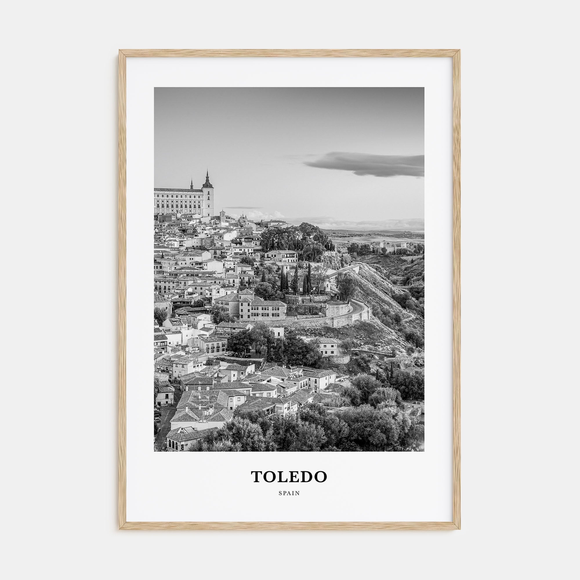 Toledo, Spain Portrait B&W Poster