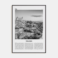 Toledo, Spain Travel B&W Poster