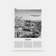 Toledo, Spain Travel B&W Poster