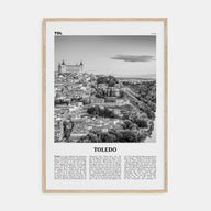 Toledo, Spain Travel B&W Poster