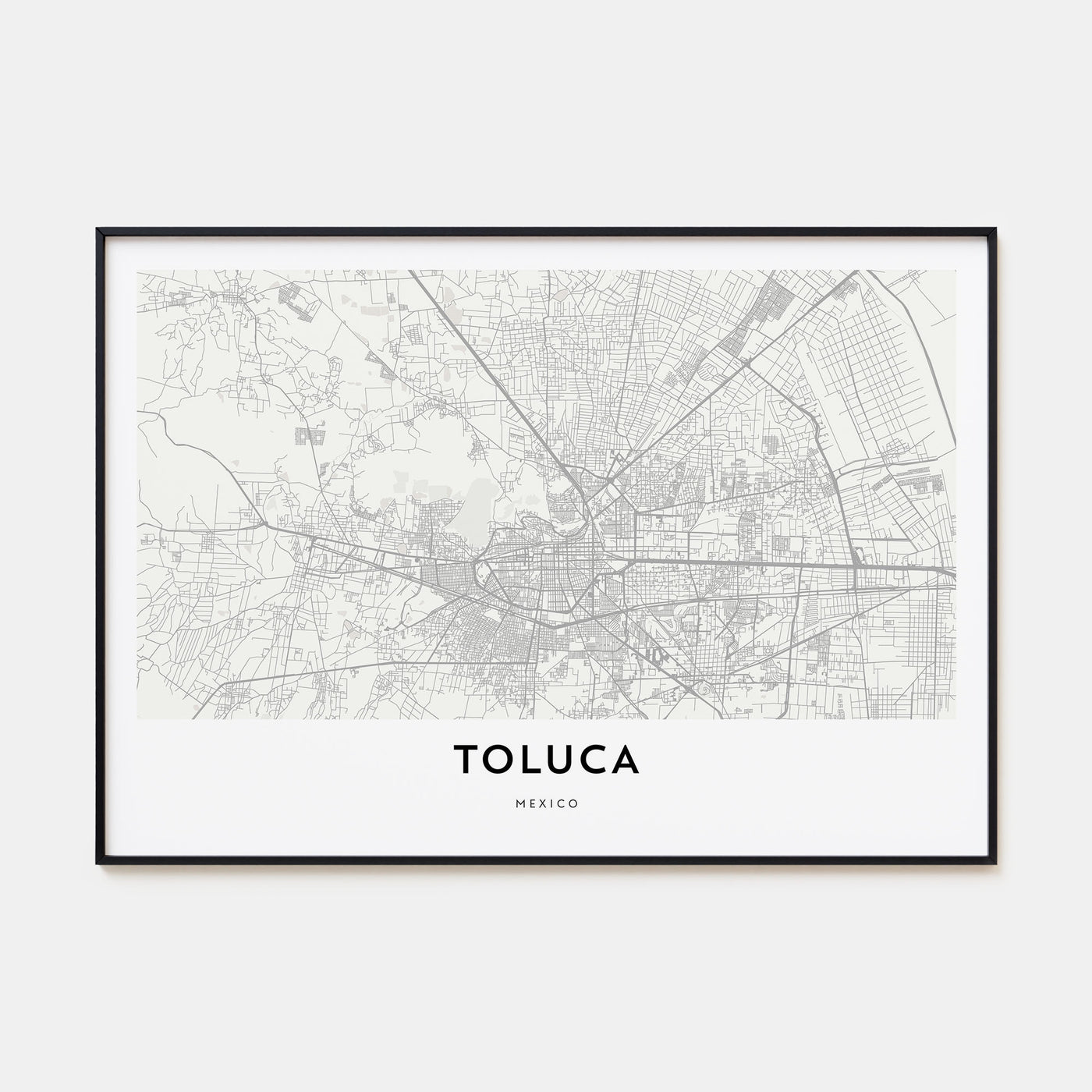 Toluca Map Landscape Poster