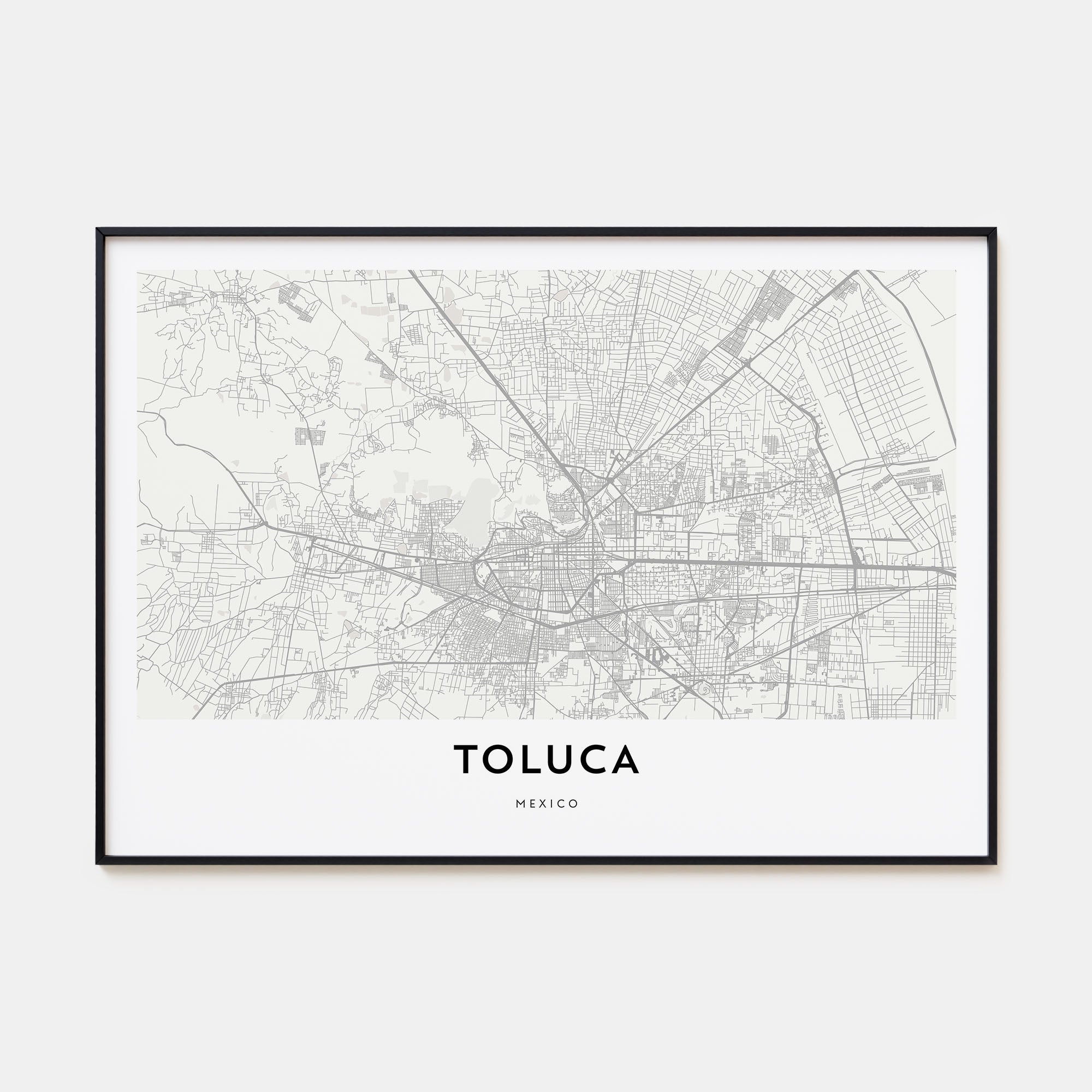 Toluca Map Landscape Poster