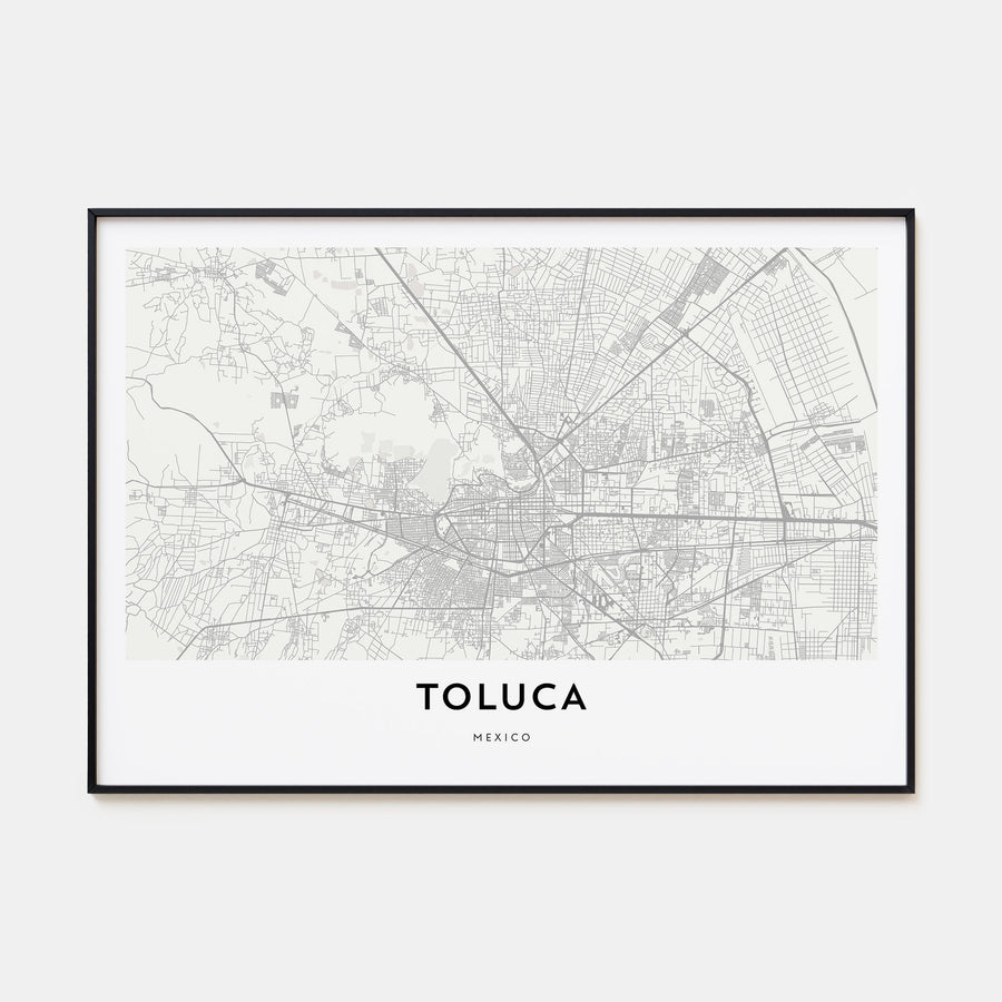 Toluca Map Landscape Poster