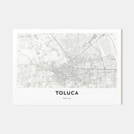 Toluca Map Landscape Poster
