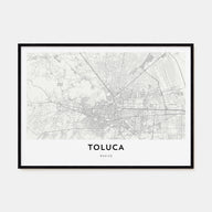 Toluca Map Landscape Poster