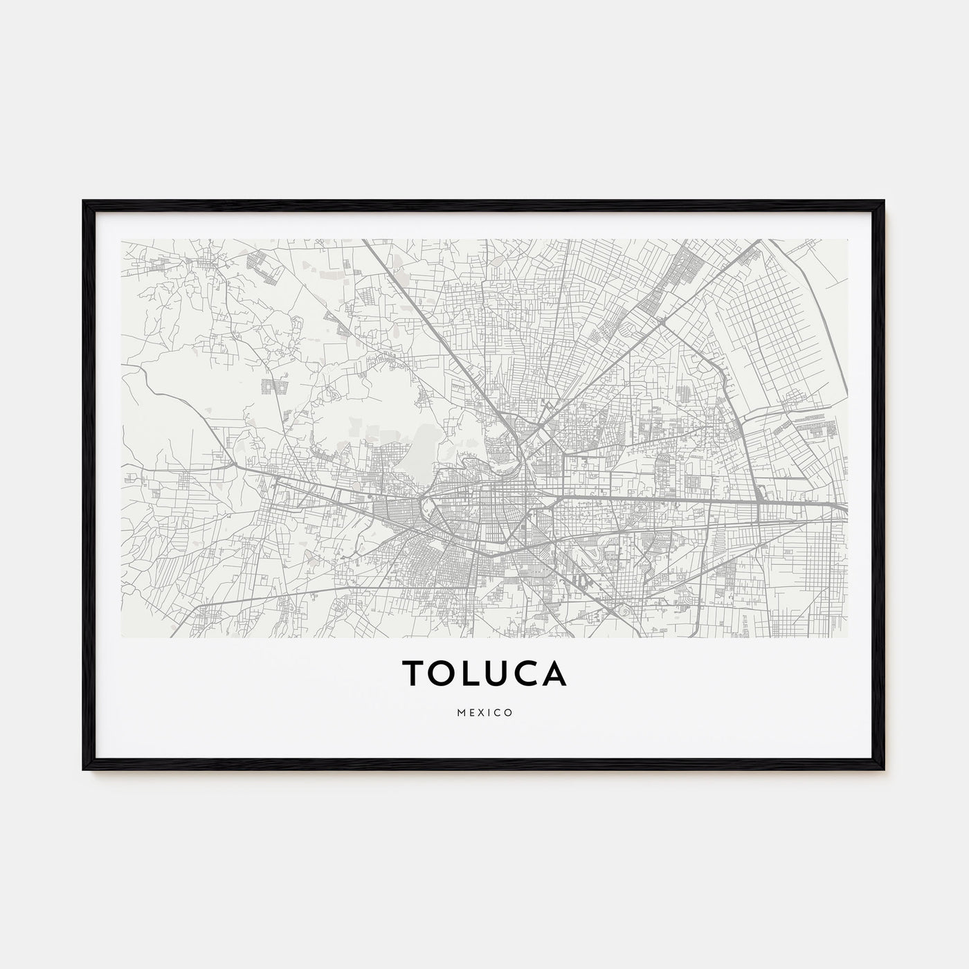 Toluca Map Landscape Poster