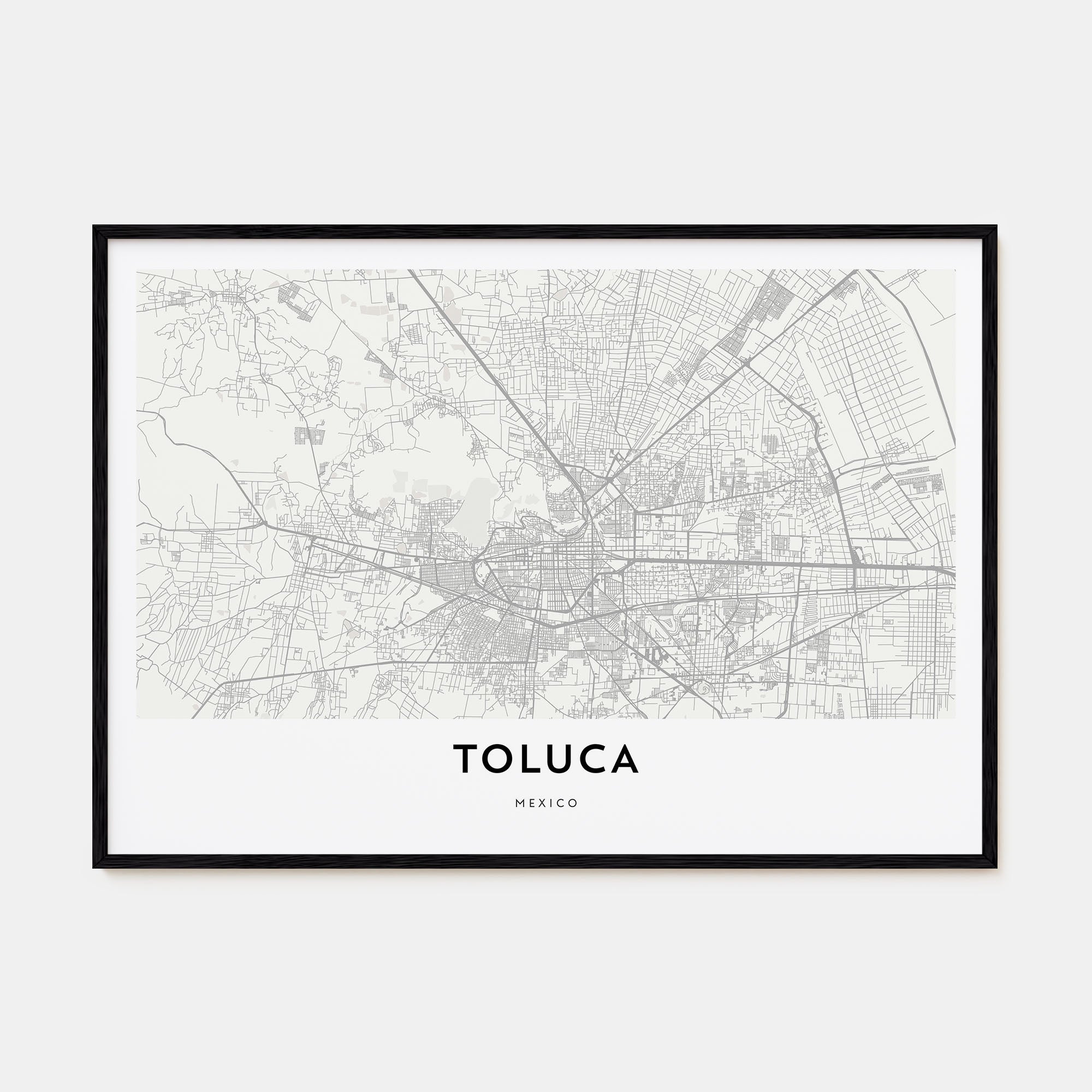 Toluca Map Landscape Poster