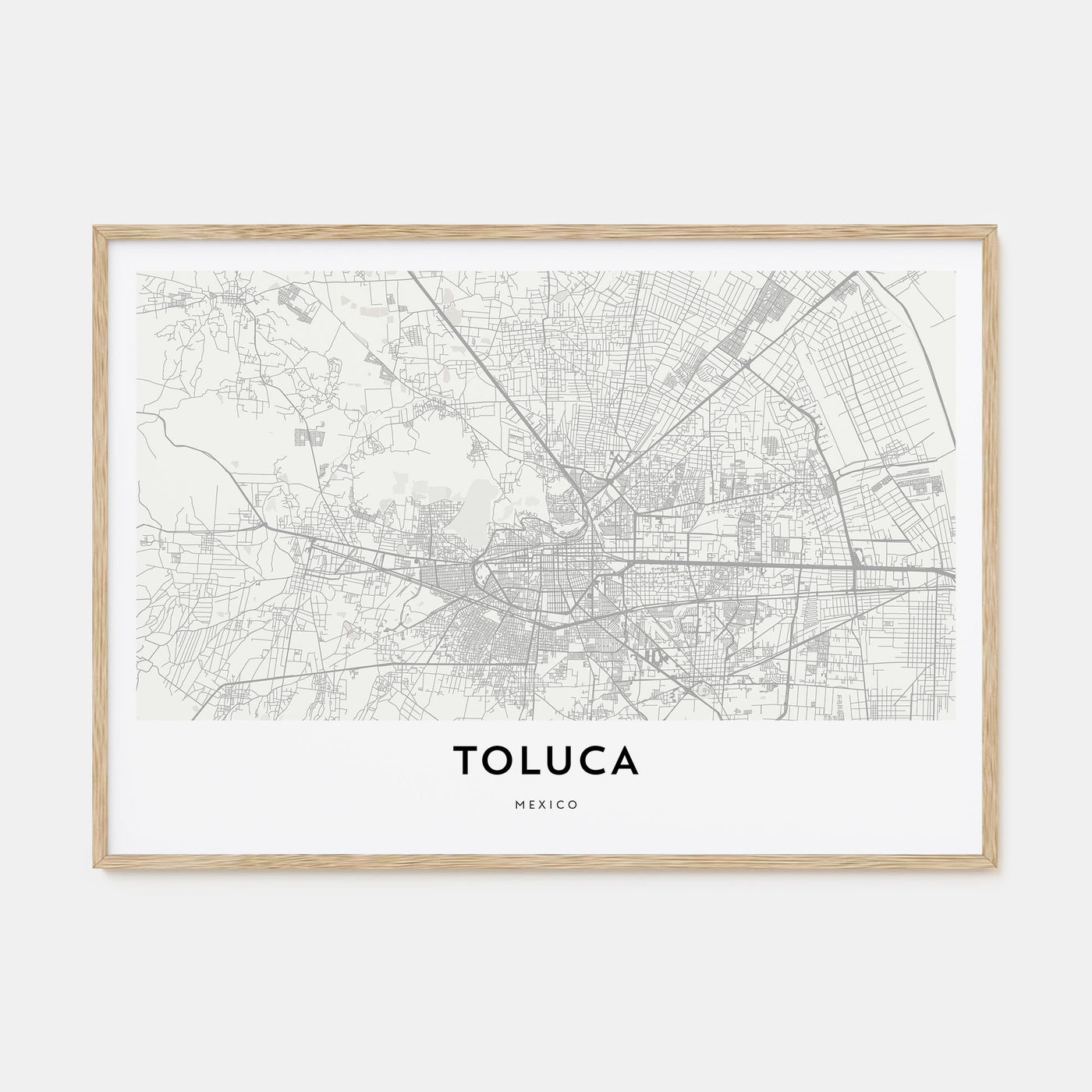 Toluca Map Landscape Poster