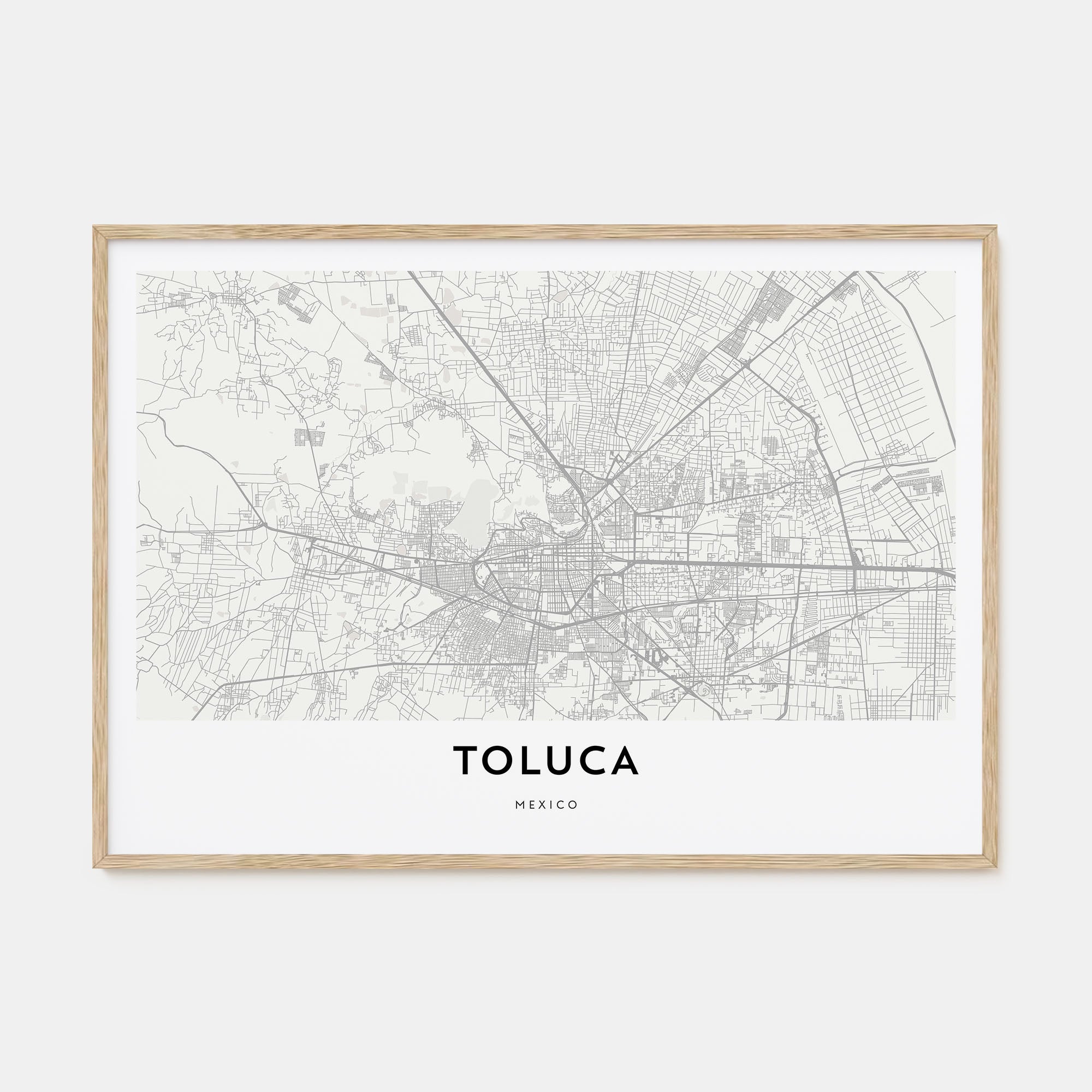 Toluca Map Landscape Poster