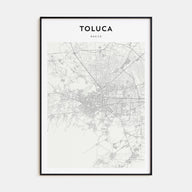 Toluca Map Portrait Poster