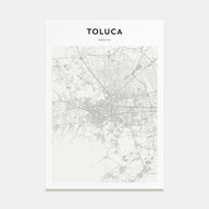 Toluca Map Portrait Poster