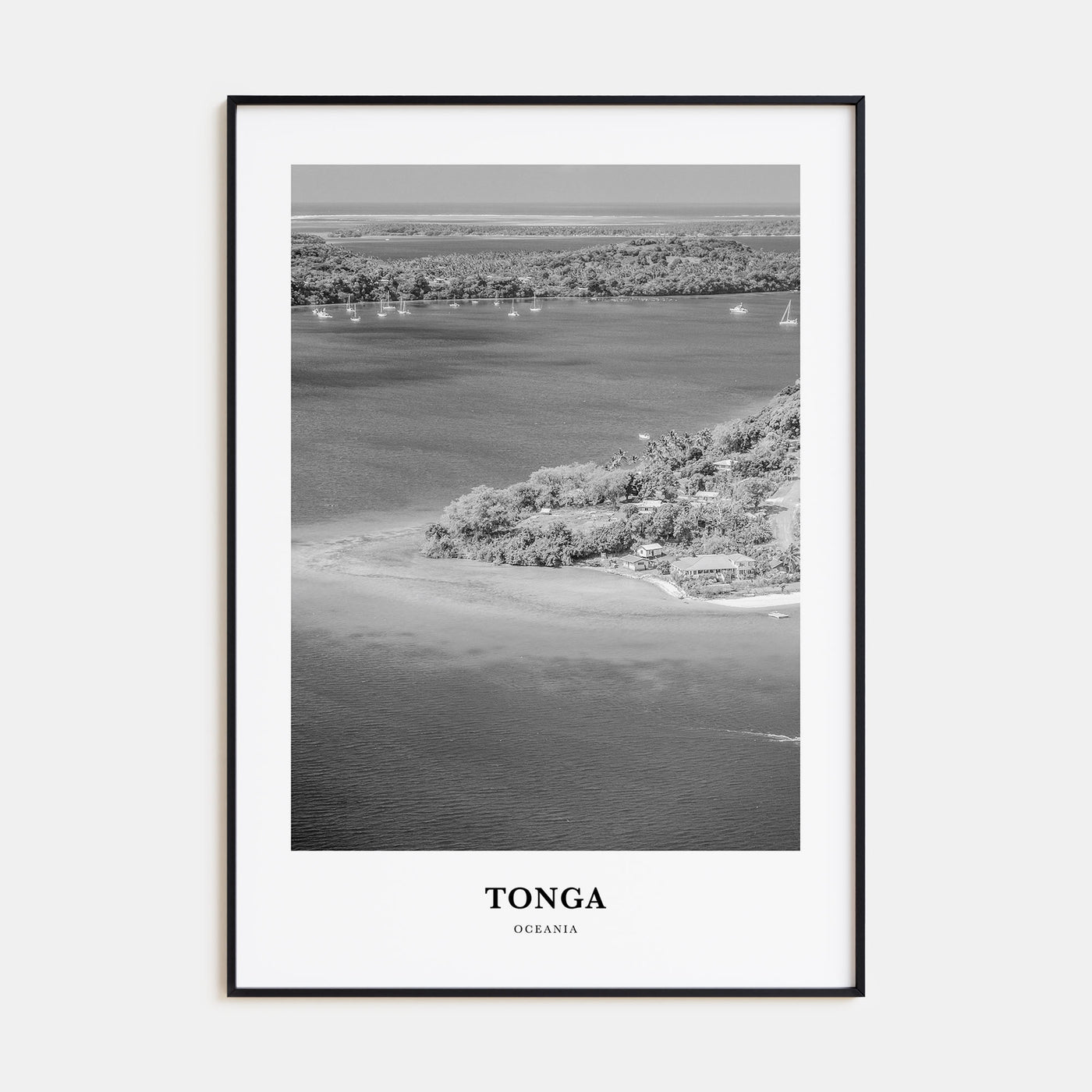 Tonga Portrait B&W Poster