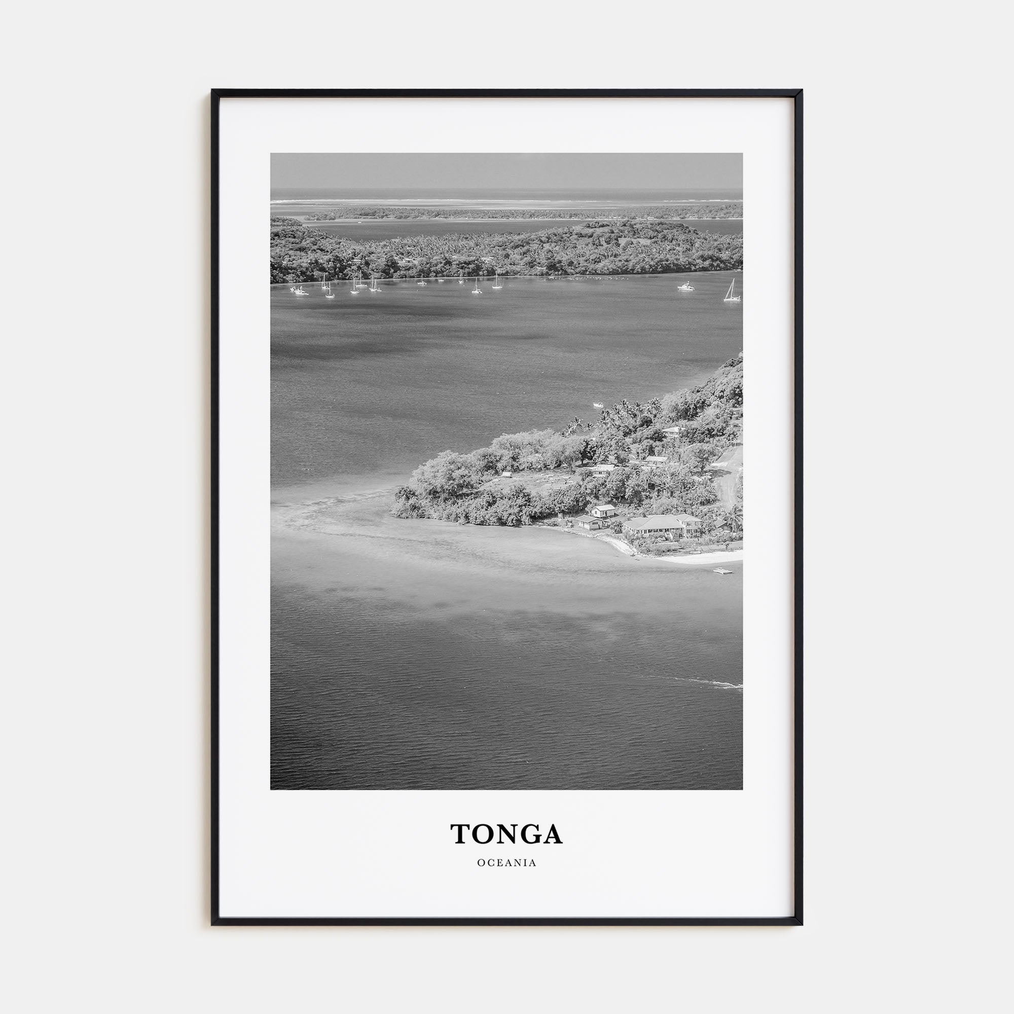 Tonga Portrait B&W Poster