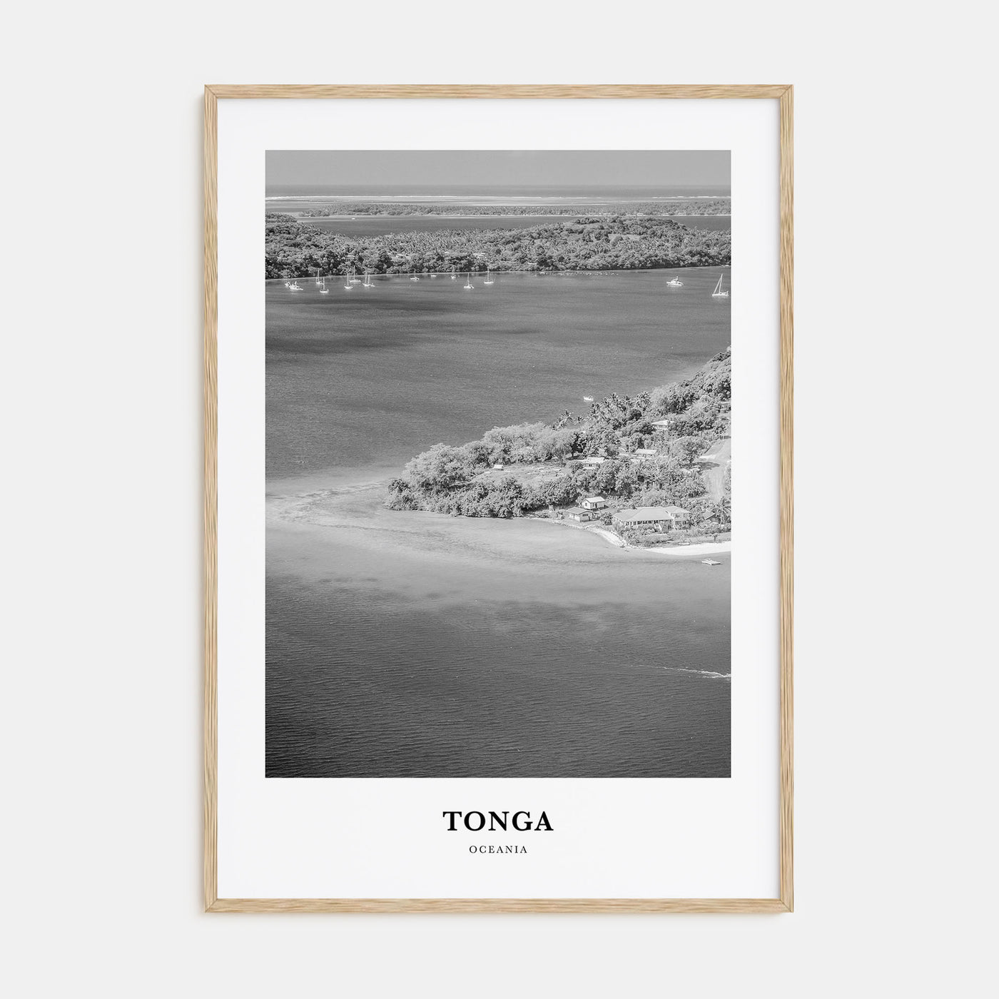 Tonga Portrait B&W Poster