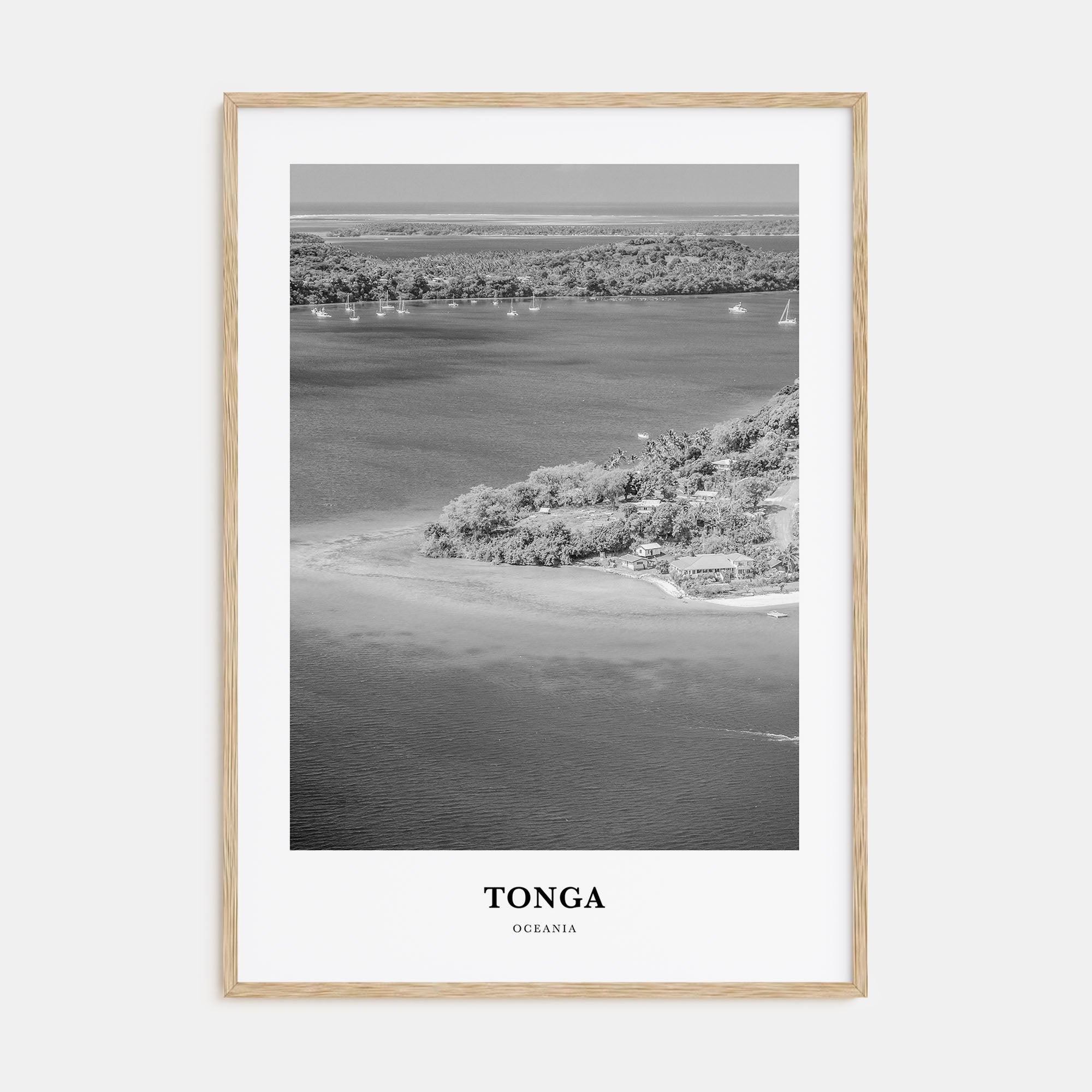 Tonga Portrait B&W Poster