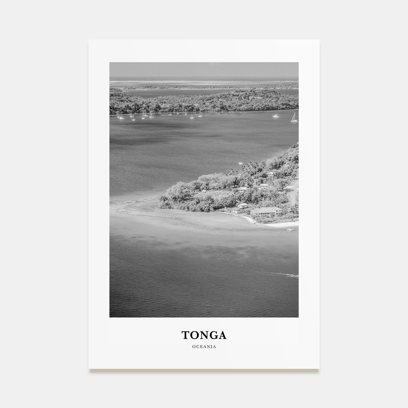 Tonga Portrait B&W Poster