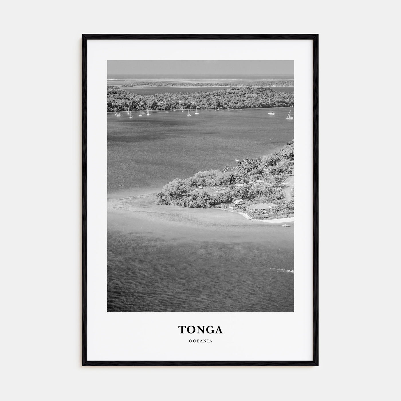 Tonga Portrait B&W Poster