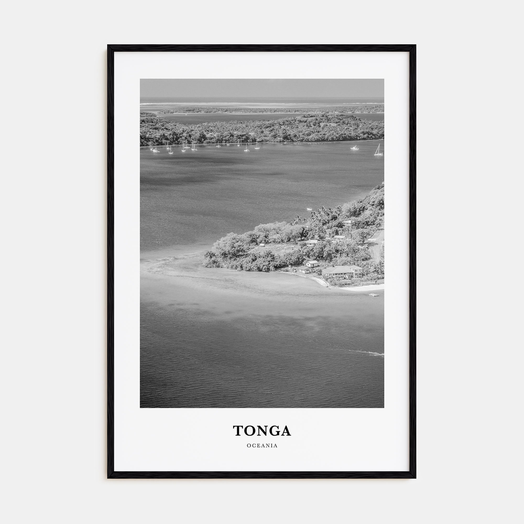 Tonga Portrait B&W Poster