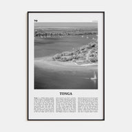 Tonga Travel B&W Poster