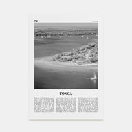 Tonga Travel B&W Poster
