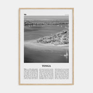 Tonga Travel B&W Poster