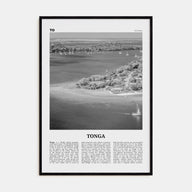 Tonga Travel B&W Poster