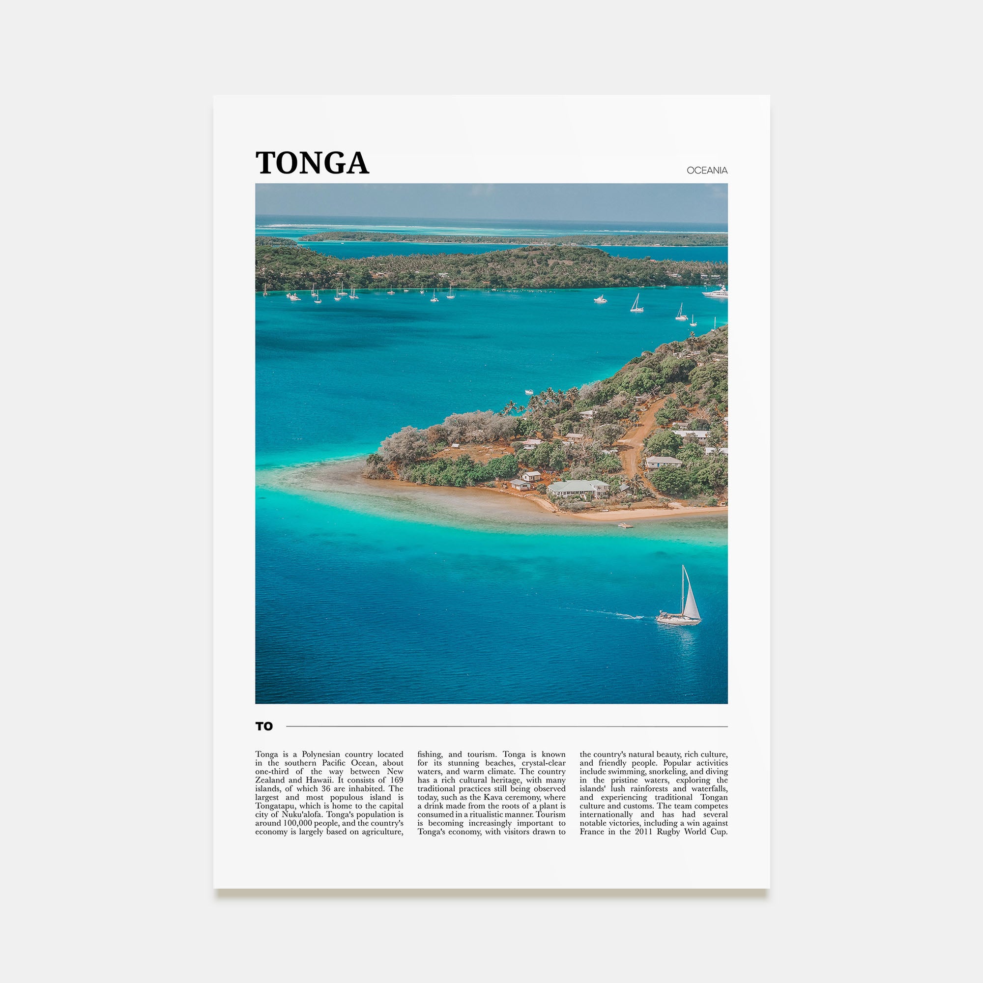 Tonga Travel Color Poster