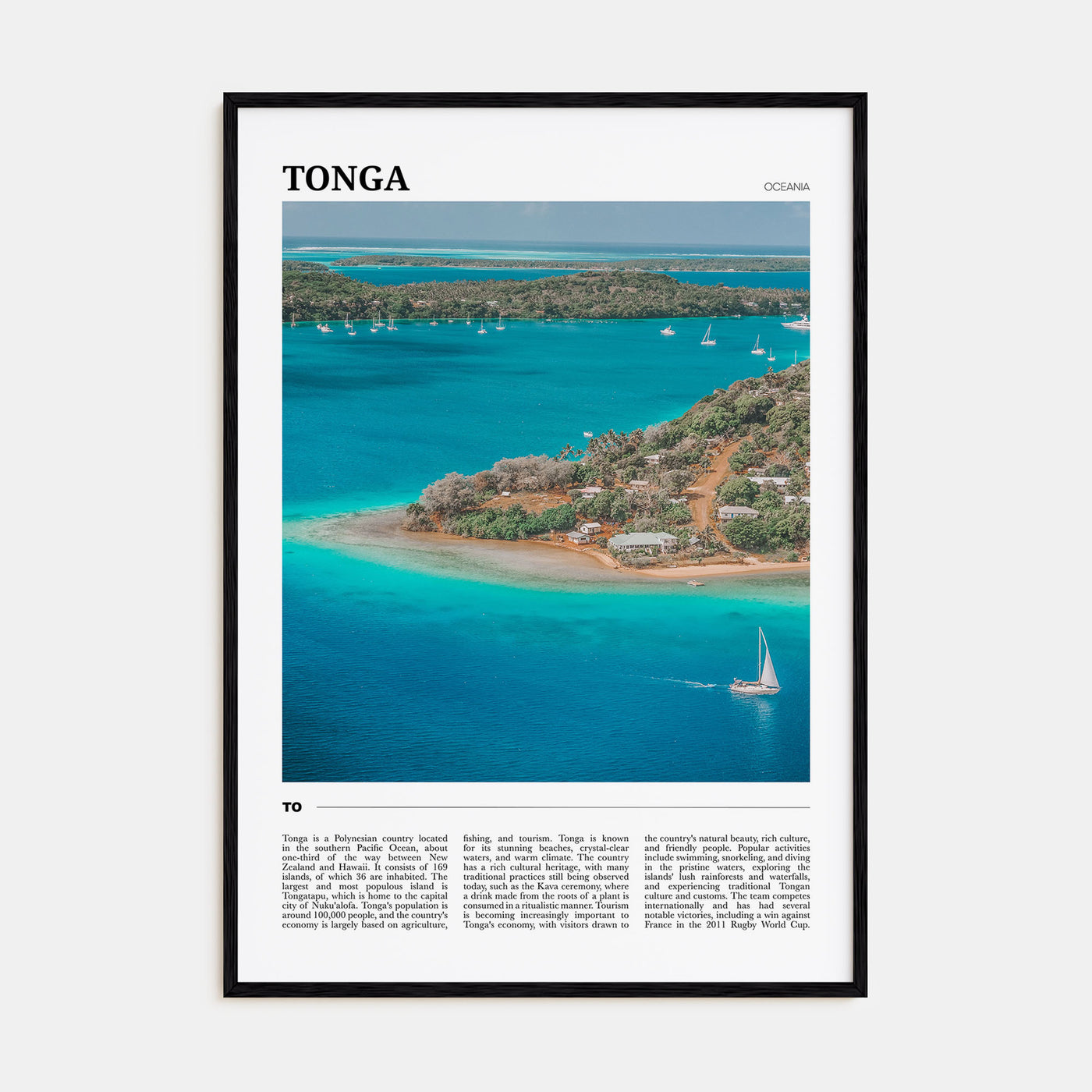 Tonga Travel Color Poster
