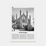 Toowoomba Travel B&W Poster