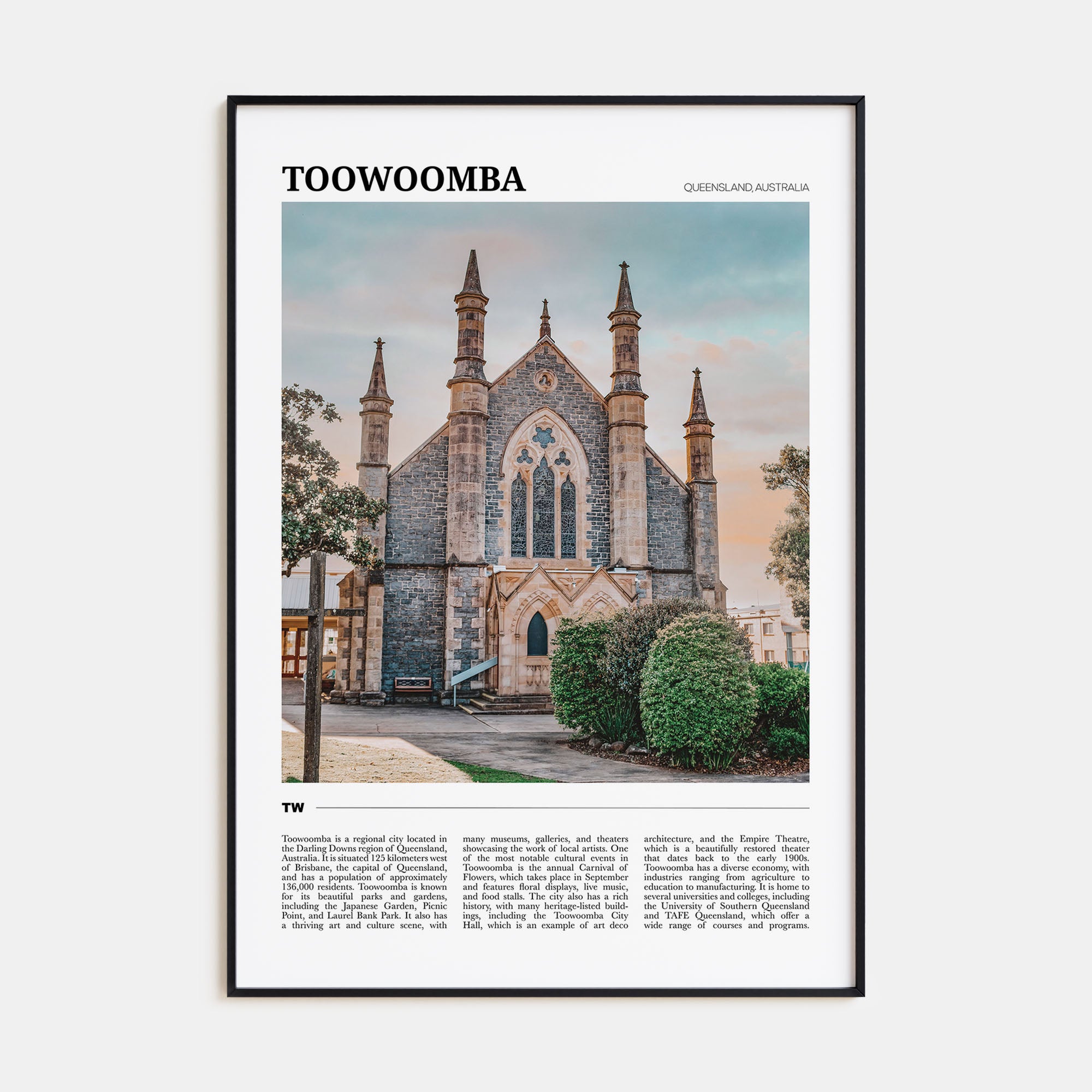 Toowoomba Travel Color Poster