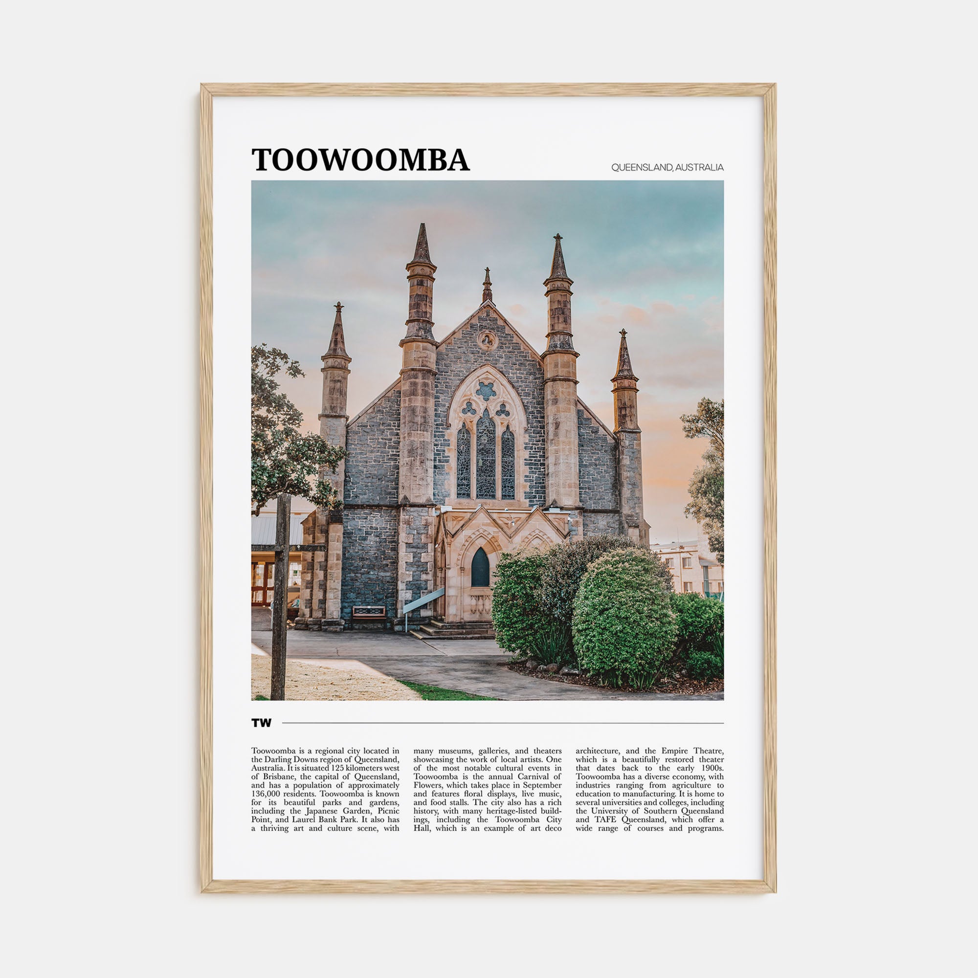 Toowoomba Travel Color Poster