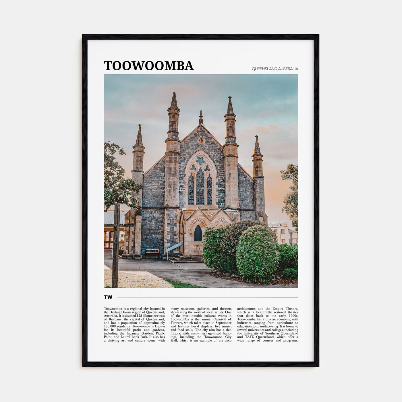 Toowoomba Travel Color Poster