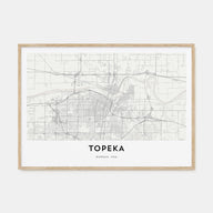 Topeka Map Landscape Poster