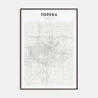Topeka Map Portrait Poster