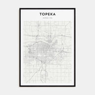 Topeka Map Portrait Poster