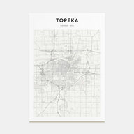 Topeka Map Portrait Poster