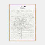 Topeka Map Portrait Poster