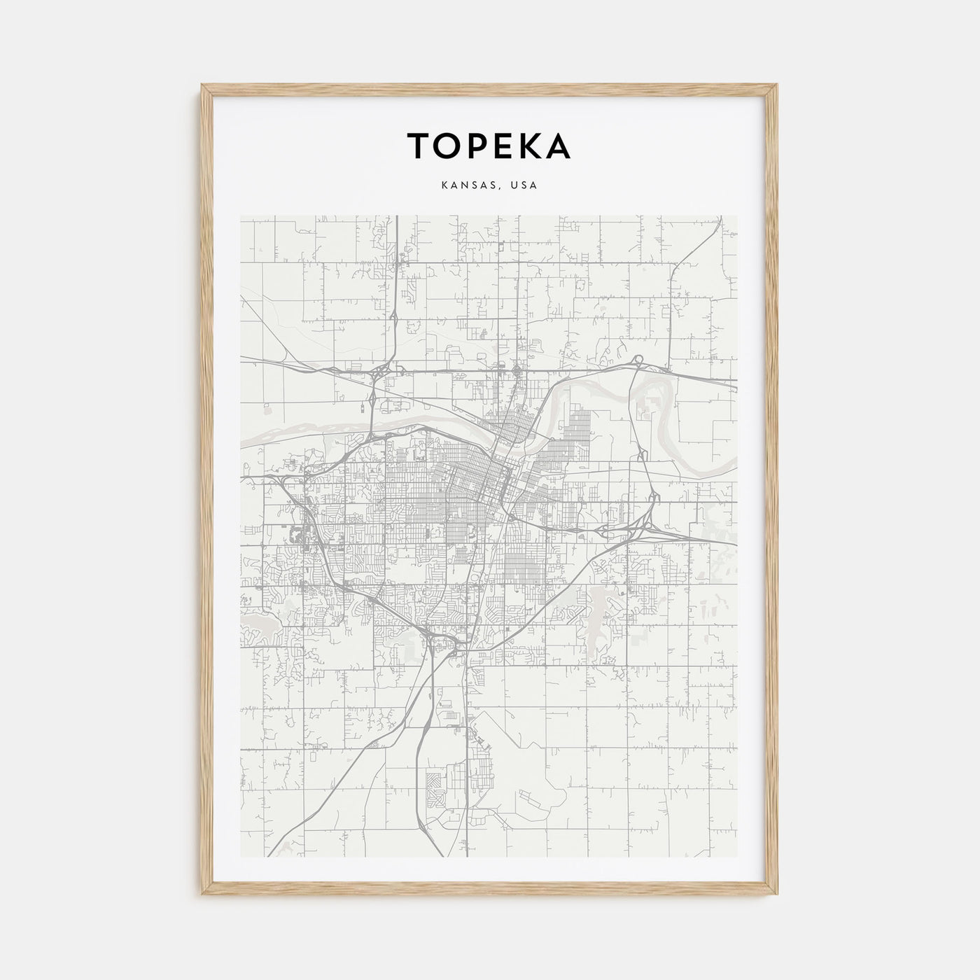 Topeka Map Portrait Poster