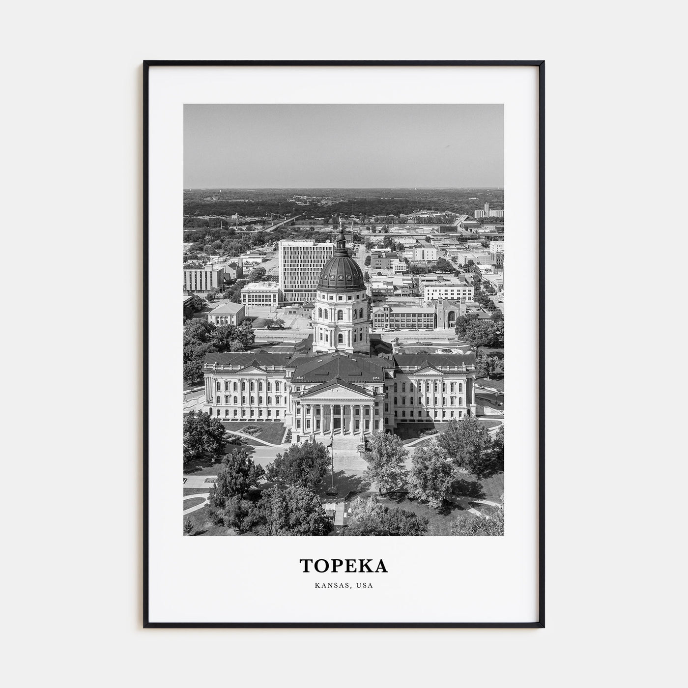 Topeka Portrait B&W Poster