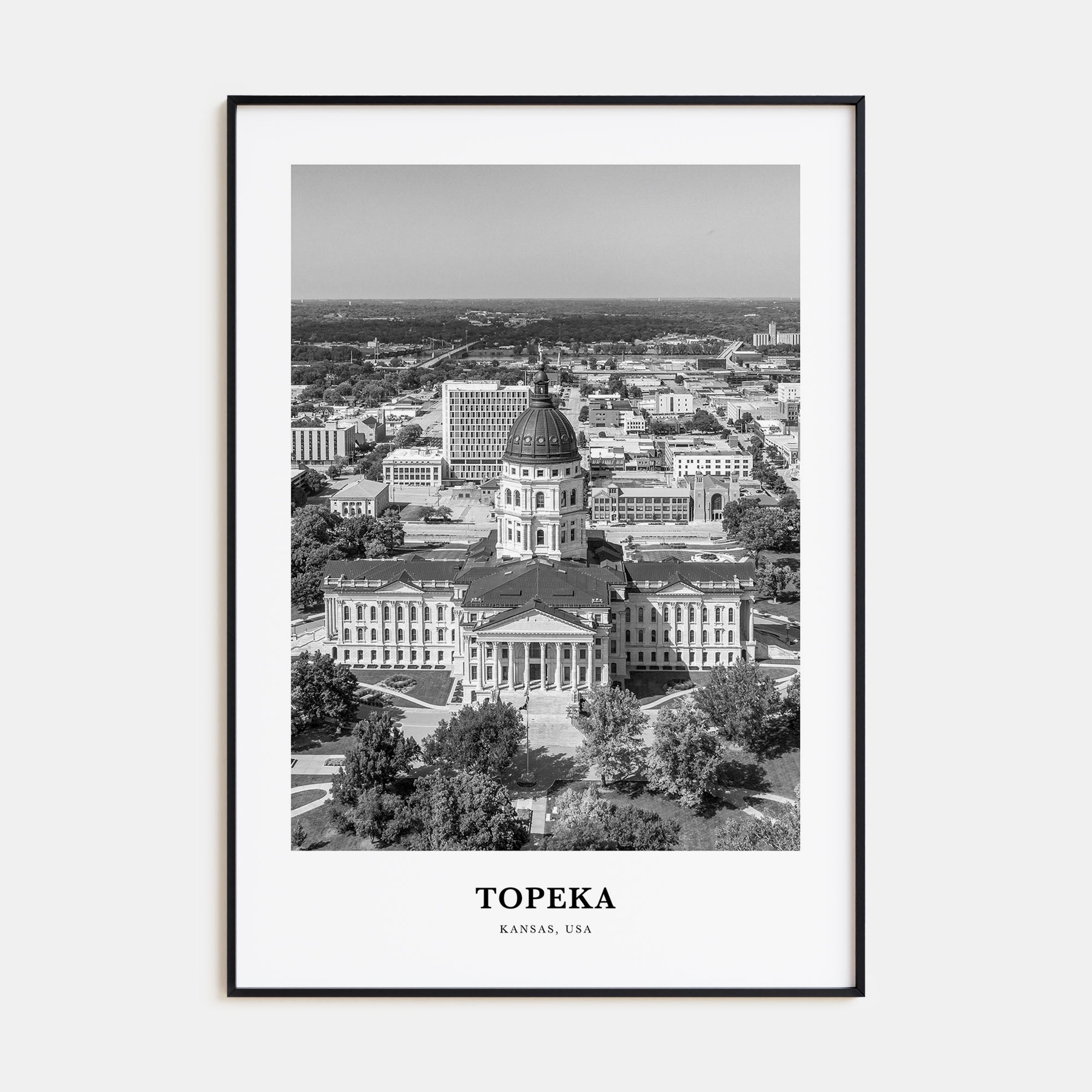 Topeka Portrait B&W Poster